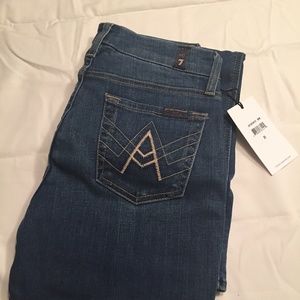 7 For All Mankind "A" Pocket Wide-Leg Jeans Authentic